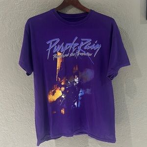 Prince purple rain purple T-shirt short sleeve